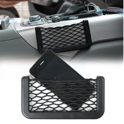 Phone Net Rally Car Black Auto Body Edge Elastic Net Storage Phone Holder Car Interior ...