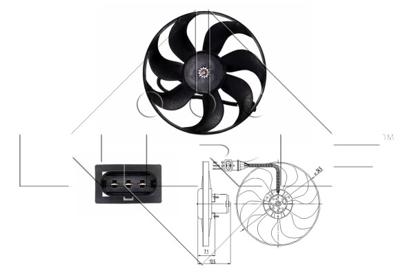 NRF 47397 Fan, radiator for AUDI,SEAT,SKODA,VW