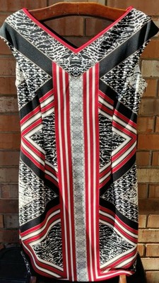 NWT Maggy L Red and White Striped Black 
