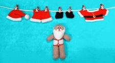 KNITTING PATTERN - Christmas Santa Doll with Removable Clothes toy Washing Line