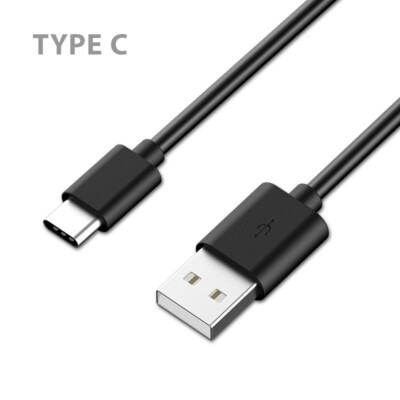 2.4A Black Type-C Connector Fast Data SYNC High Speed 6ft Charging Data Cable