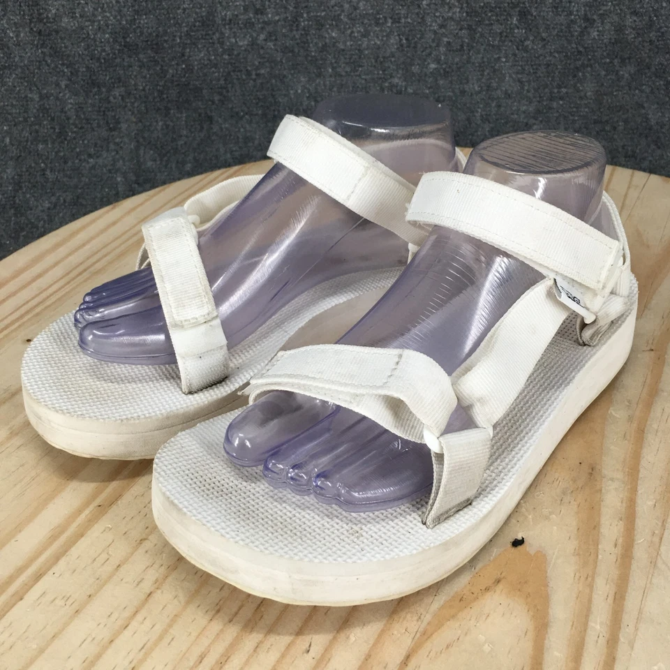 Sandalias Teva Mujer 9 Forma Media Universal Plataforma Tirantes Blanco Informal 1090969 Foto 3 de 4