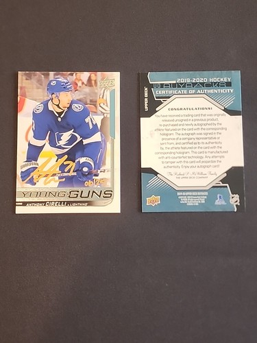 2018-19 Upper Deck #219 Anthony Cirelli Young Guns Buybacks Auto Gold Ink /25 - Picture 9 of 18