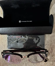 Muse Elliot Black/Gold Medium Browline Eyeglasses Frames 31-M10033 51-18-145 New