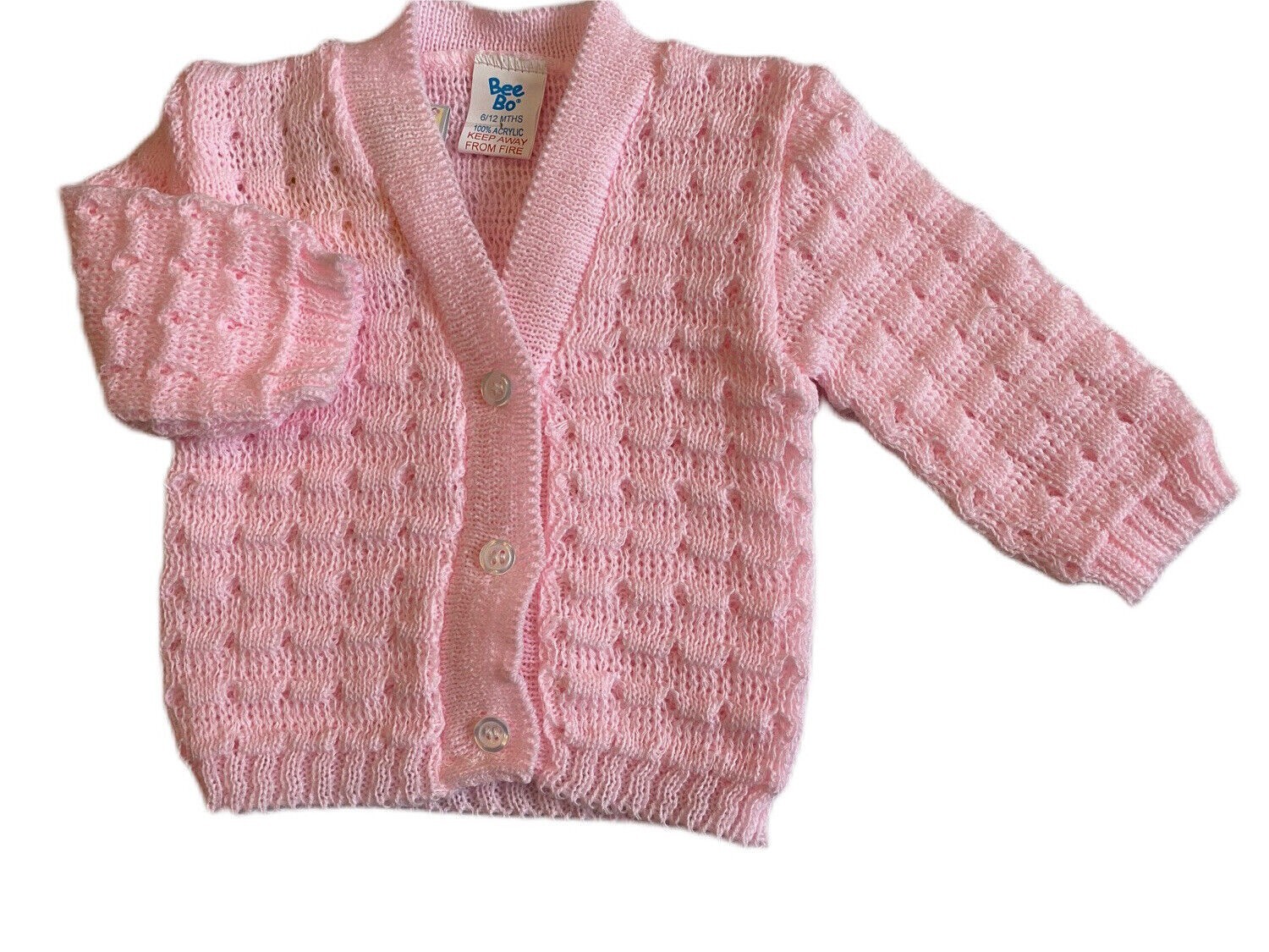 Baby Girl Knitted Cardigan Pink Spring Summer Knit Jumper Top Jacket 3