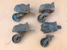   Antique Vintage Lion Claw foot castor wheel  Brass 4 no.