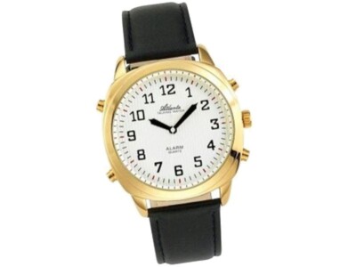 Sprechende Armbanduhr Atlanta Menwatch Gold/White 8908-9 (NAN