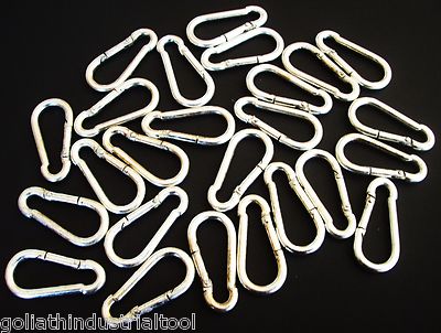 25 GOLIATH INDUSTRIAL SNAP HOOK CARABINERS 1/4'' 350lb STRENGTH SH14 TOW CHAIN