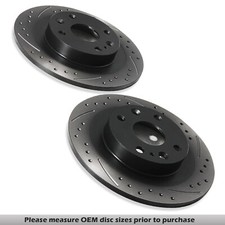 REAR DRILLED GROOVED 250MM BRAKE DISCS FOR MAZDA 323 MX5 MX-5 MK1 MK2 1.6 1.8