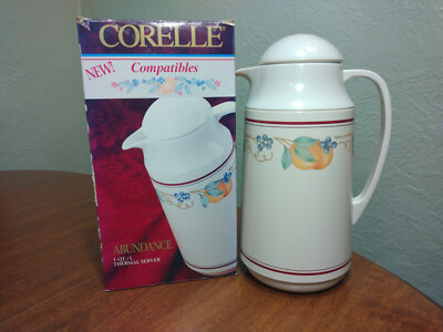 Corning Ware Corelle Abundance Thermique 1 Qt Hot/Cold Carafe Thermos Pitcher