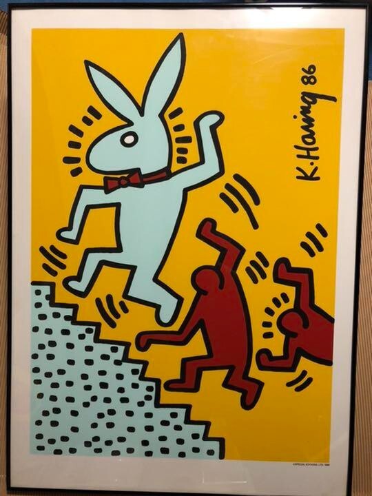 美品Keith Haring Bunny on the Run シルクスクリーン Bunny On The Run | Keith Haring | RoGallery
