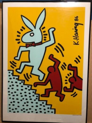 美品Keith Haring Bunny on the Run シルクスクリーン s-l400.jpg