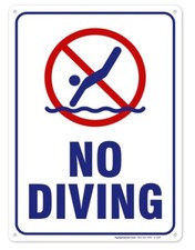 NO DIVING  Metal Aluminum Sign 10x14 inch