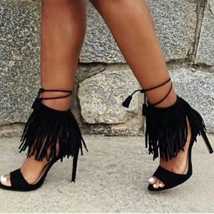 tassel heels zara