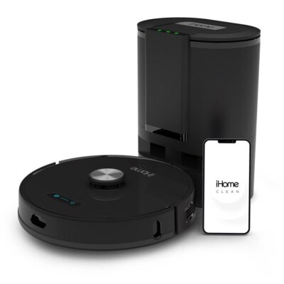 iHome AutoVac Nova Self Empty Robot Vacuum and Mop, Laser and HomeMap Navigation