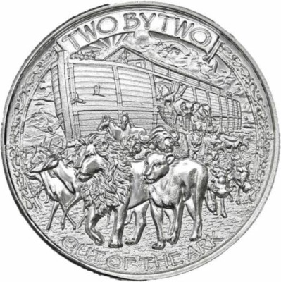 #ad Noah#x27;s Ark Two By Two 1 Oz Silver Round BU $95.79
