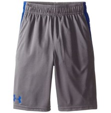 Under Armour Boys XS Youth Eliminator Printed Shorts Graphite Gray Royal Blue