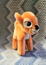 Vintage Walt Disney Productions Bambi Deer Baby Fawn 7" Plush Stuffed Animal
