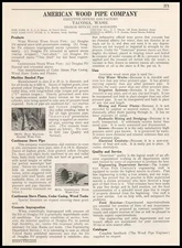1922 American Wood Pipe Tacoma Washington Photos Banded & Stave Pipes Print Ad