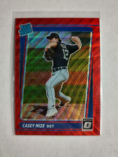 Casey Mize RC SP RED WAVE Prizm 2021 Optic Rated Rookie Detroit Tigers Parallel