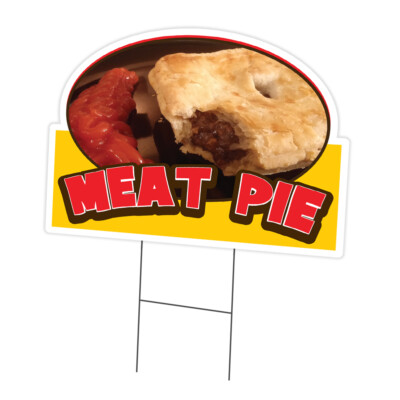 Pie Window Sign Meat Pie Die Cut Yard Sign & Stake outdoor plastic coroplast window | eBay