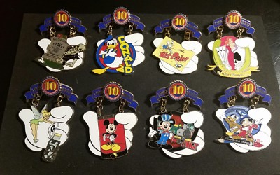 Disney Pin WDW Tribute Collection 10th Anniversary Complete 24 Pin