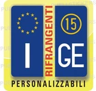 2 REFLECTIVE STICKERS FOR LICENSE PLATE CAR OR TRUCK WITH REGISTRATION AND PROVINCE