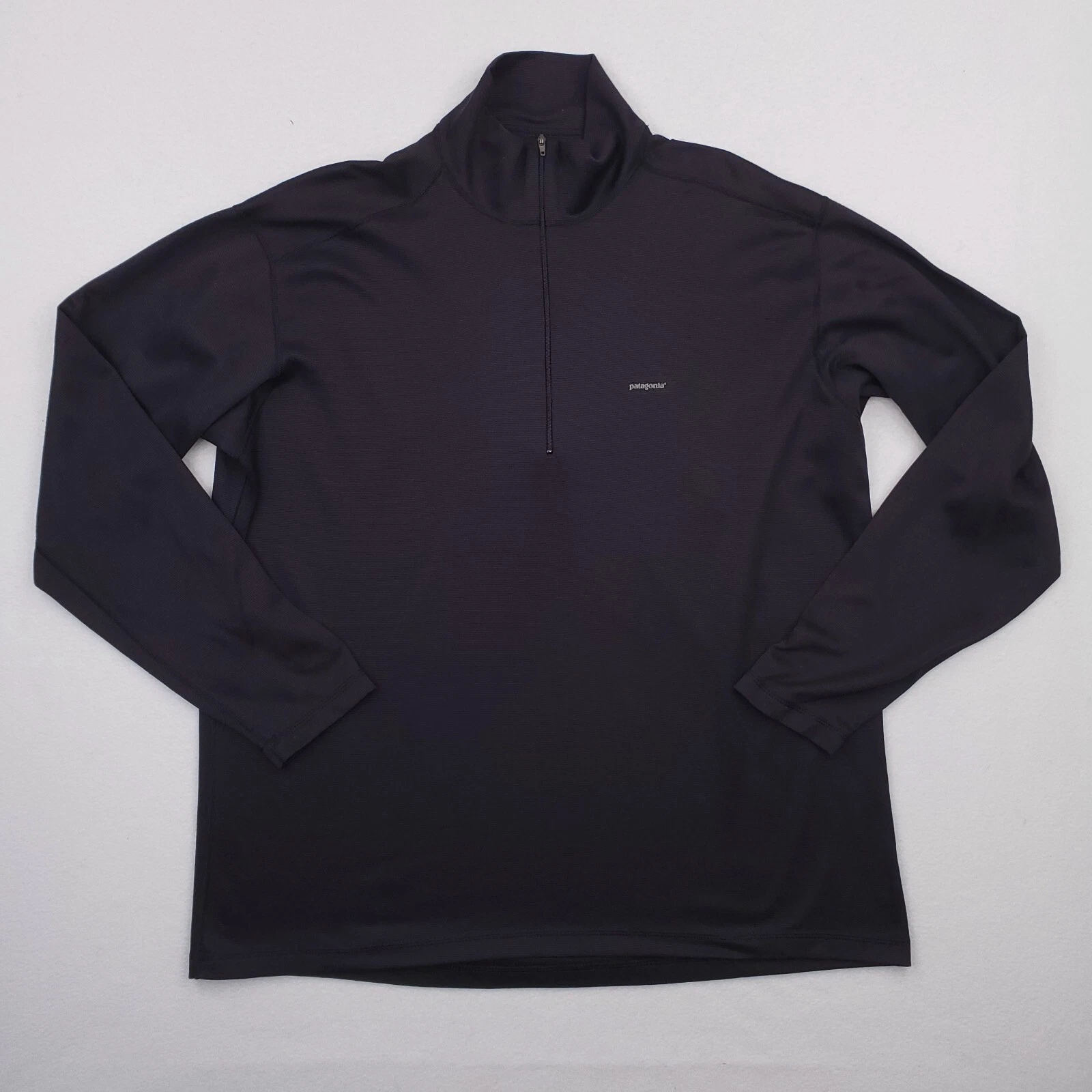 VTG Patagonia Shirt Mens Extra Large Black Capiliene Midweight Zip T Base Layer