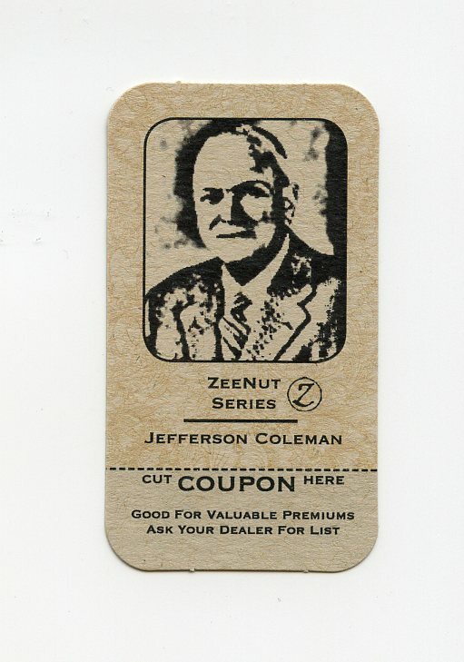 TN13336 JEFFERSON COLEMAN Z-Light UV Game Card | eBay
