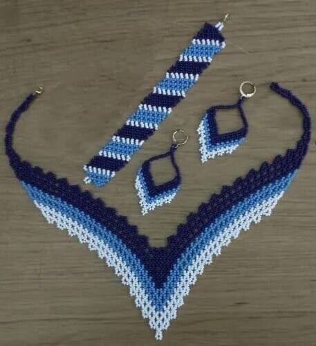 Handgefertigte Halskette Damen amerikanischer Stil native Boho Samen Perle schöne Halskette - Bild 5 von 8