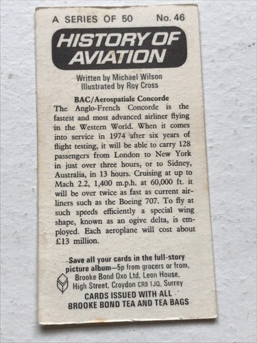 Brooke Bond Tea Cards HISTORY OF AVIATION sold individually - take your pick - Picture 88 of 94