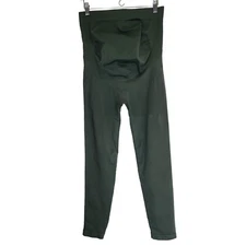 BLANQI Everyday Maternity Belly Support Leggings XL Green Tagless Seamless