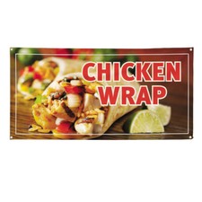 Vinyl Banner Multiple Sizes Chicken Wrap Outdoor Advertising Printing A Outdoor