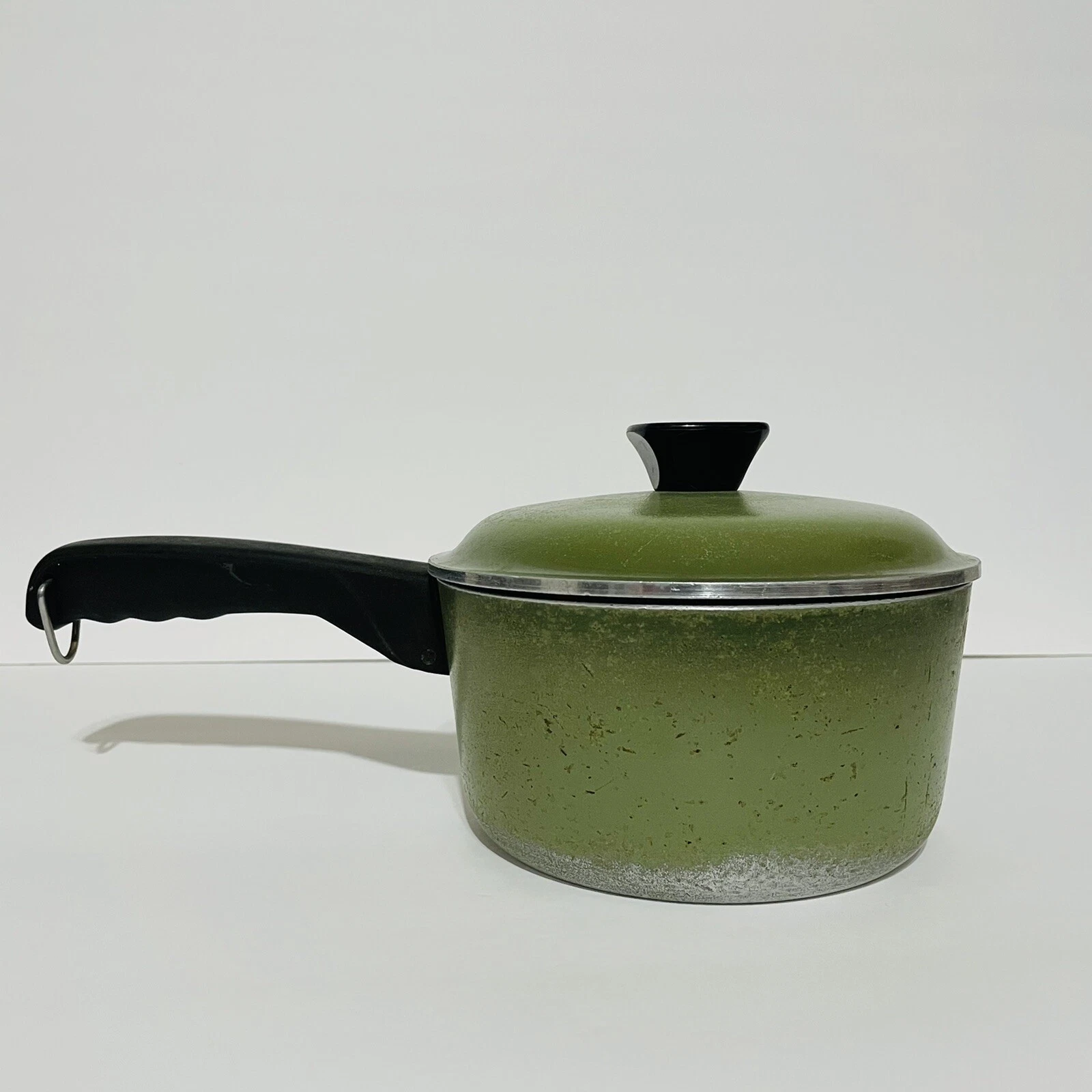 Vintage CLUB Cast Aluminum 2 Qt Sauce Pan Pot w Lid Green Avocado