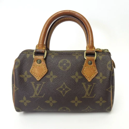 Authentic Louis Vuitton Monogram Mini Speedy Hand Bag #42058