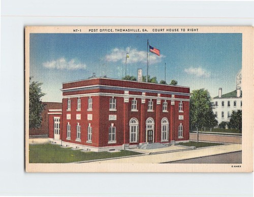 Postcard Post Office Thomasville Georgia USA
