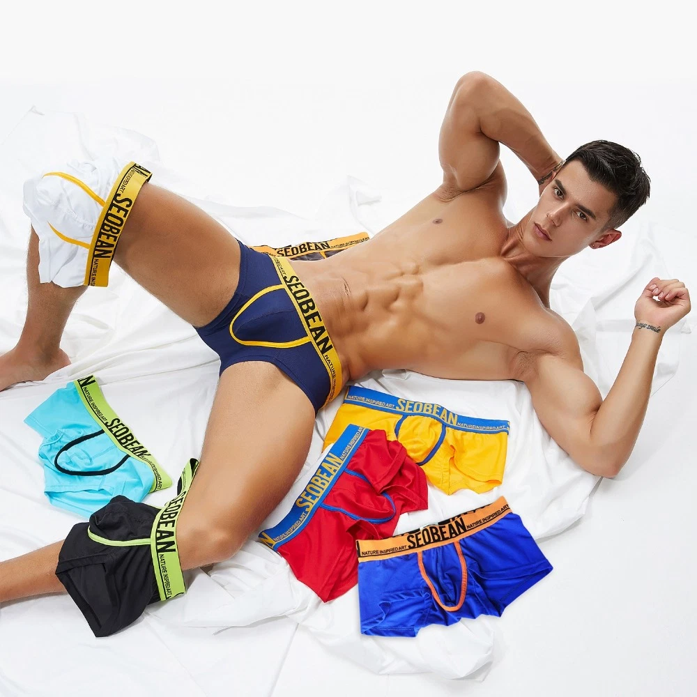 Colorful Lucky Seobean Men's Boxer Underwear Nylon Jockstrap