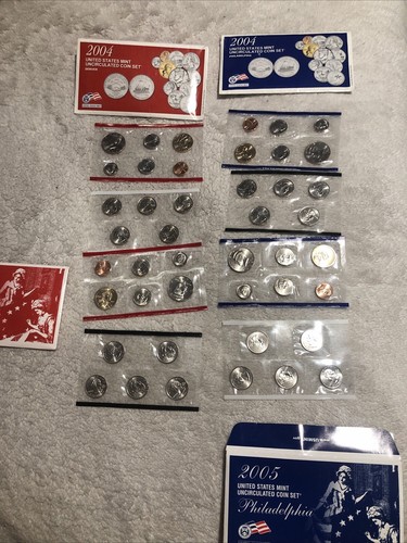 2004 & 2005 US Mint Uncirculated P & D, 44 BU U.S. Coins! - Picture 2 of 2