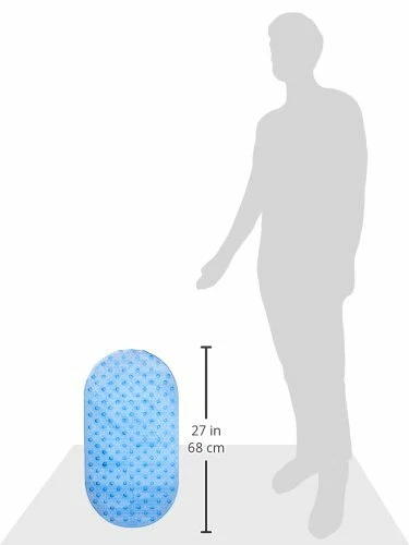 Alfombra de bañera de burbujas ovalada azul Maytex (enrollada) Foto 3 de 4