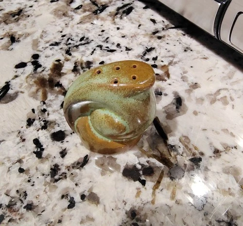 FRANKOMA POTTERY #558H - Prairie Green Replacement Snail Pepper Shaker (1942-49)