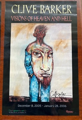 CLIVE BARKER, “VISIONS OF HEAVEN AND HELL” Book Poster - Signed