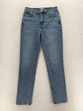 Madewell The Perfect Vintage Jean Womens 27 Blue High Rise Slim Straight Denim