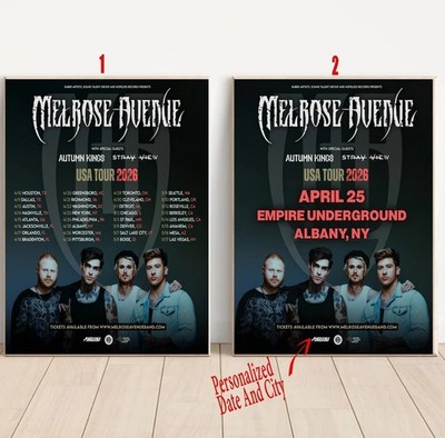 Custom Melrose Avenue Band - USA Tour 2026 Poster