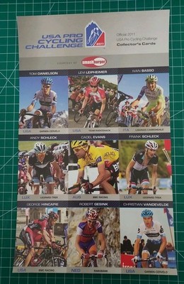 USA PRO CYCLING CHALLENGE 2011 Official Collector's Cards Poster Danielson Basso