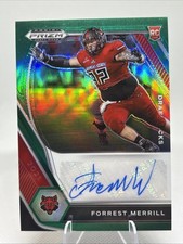 2021 Panini Prizm Draft Picks Forrest Merrill Chargers RC Rookie Card Green Auto