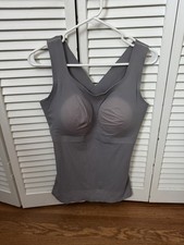 Evelyn  Bobbie Tank Seamless Smoothing Cami Wireless Beige/Himalayan Salt XL