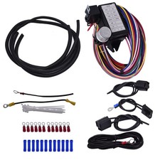 14 Fuse 12V For Street Hot Rat Muscle Car Universal 12 Circuit Wire Harness