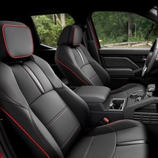 DiffCar  for Toyota Tacoma Seat Covers 2024 2025 2026 Gas Only , Faux Nappa