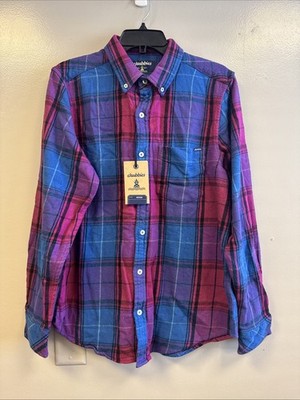 NWT Chubbies The Wood You Could You Brushed Flannel Button Down Shirt Medium