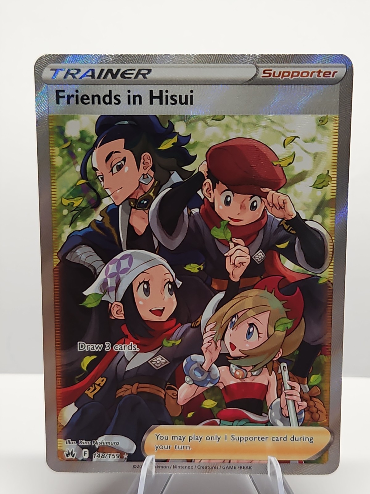 Pokemon TCG - Friends In Hisui Full Art Ultra Rare Holo Crown Zenith 148/159 NM